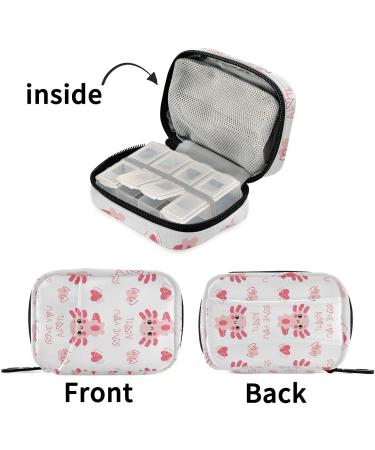 Pfrewn 7-Day Axolotl Pill Organizer Case - Travel-Friendly Vitamin & Medicine Holder Pouch Bag - Buy Online on GoSupps.com
