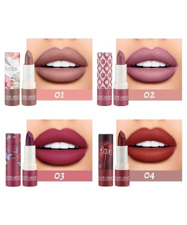 Buy Long Lasting Nude Lipstick Set for Women - 4Pcs Velvet Matte & Hydrating Cream Stain | Perfect Makeup Gift Sets - Buy Online on GoSupps.com