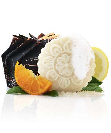 Viori Shampoo Bar Citrus Yao - Handcrafted with Longsheng Rice Water & Natural Ingredients - Sulfate-free Paraben-free Cruelty-free Phthalate-free pH balanced 100% Vegan Zero-Waste