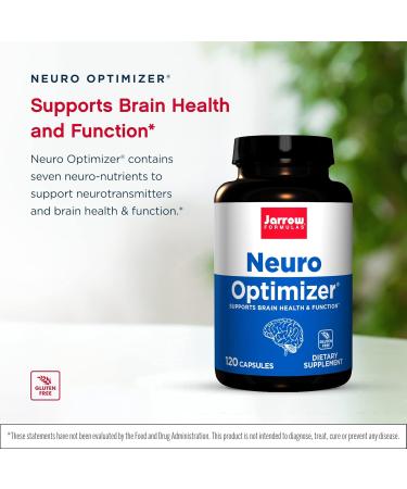 Jarrow Formulas Neuro Optimizer - 120 Capsules (Pack of 2) - Brain Health Antioxidant Support 7 Neuro Nutrients Gluten Free - 60 Servings - International Shipping Available - Buy Online on GoSupps.com