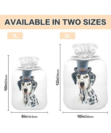 Dalmatian Dog Hot Water Bottle 2L - Large Comfortable Hot Water Bag for Pain Relief & Hot/Cold Therapy - Buy Online on GoSupps.com