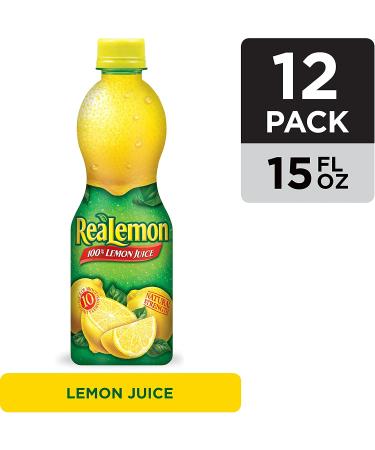 ReaLemon 100% Lemon Juice 15 fl oz Bottles - Pack of 12 - Buy Online on GoSupps.com