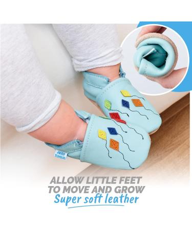 Soft Sole Leather Baby Walking Shoes 0-6 Months - Boy & Girl Toddler Kites - Buy Online on GoSupps.com
