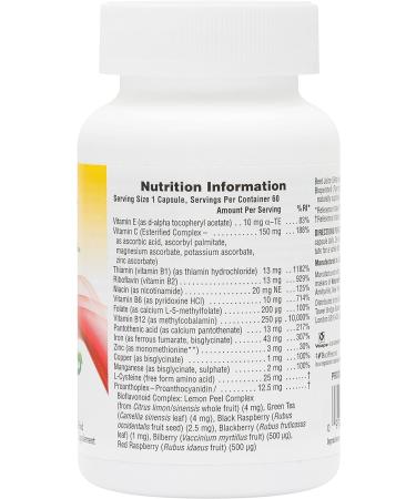 NaturesPlus Hema-Plex Iron Capsules - 60 Fast-Acting Vegetarian Capsules - 85mg Chelated Iron for Total Blood Health - With Vitamin C & Bioflavonoids - Vegan & Gluten-Free - Buy Online on GoSupps.com