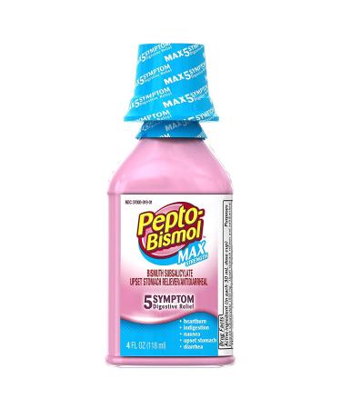 Pepto-Bismol Max Strength Liquid 4 oz (Pack of 3)