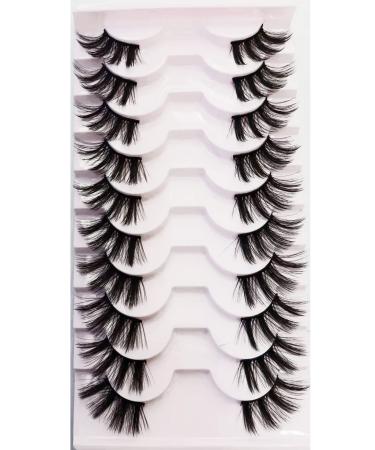False Eyelashes Half Lashes Natural Look Wispy Lashes Cat Eye DIY Lightweight Reusable Fluffy False Lashes 10 Pairs Fake Eyelashes (23)