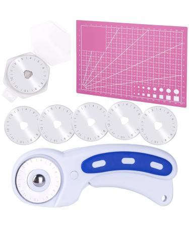Rotary Cutter, Professional 45mm Rotary Fabric Cutter, Rotary Cutter for Fabric, Card Paper Sewing Quilting Roller Fabric Cutting Tailor Scissors