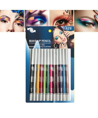 EONFAVE Eyeliner Pen 12 Colors Eyeshadow Waterproof and Smooth Cream Eye Pencil and Eyeliner Pencil