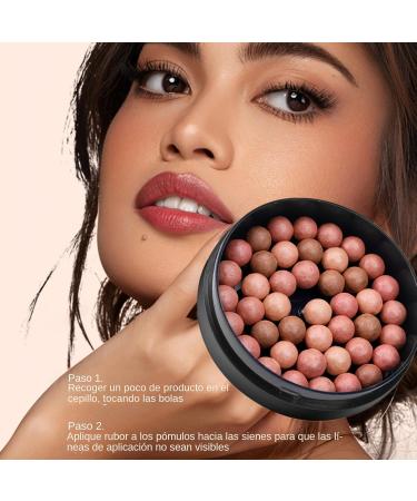 Natural cream blush - Lightweight ball applicator - Face makeup to illuminate under the eyes contour cheeks and face for special occasions - Buy Online on GoSupps.com