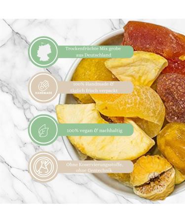  1001 Frucht 1001 Frucht Dried fruit mix 1000g coarse I Juicy fruit mix Candied fruits and dried fruits Mix according to the grannies recipe I Mixed fruity dried fruits I Non-GMO souffl  - Buy Online on GoSupps.com