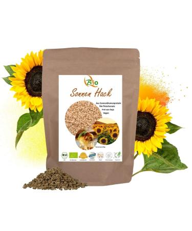 Meat substitute made of organic sunflower protein - 500 g - minced meat replacement - rich in protein & arm of carbohydrates - vegan sunflower chop - lactose & gluten -free - vegan meat substitute - DE - KO -001