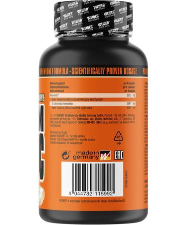 Weider Maximum KRea-genic Creatine Capsules - High Dose Double Buffered Creatine Monohydrate for Enhanced Workout Power & Muscle Growth - 200 Capsules - Buy Online on GoSupps.com
