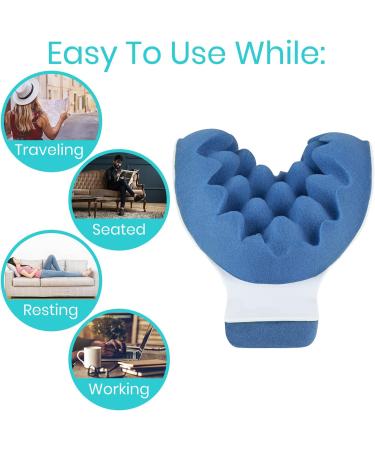 Vive Neck and Shoulder Relaxer - Chiropractic Support Pillow for Neck Pain Relief - Buy Online on GoSupps.com