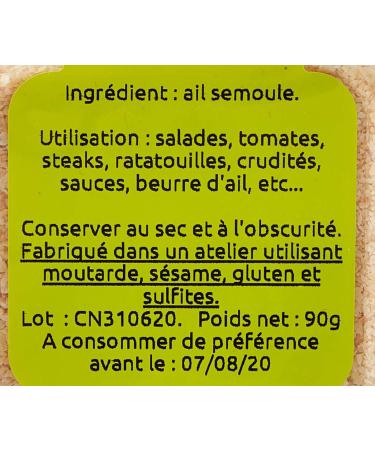 The Conquest of Flavors Garlic Semolina 90 g - Buy Online on GoSupps.com