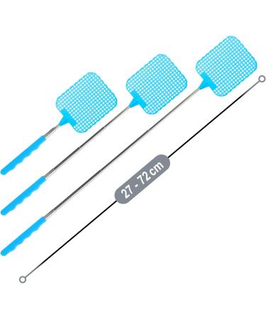 COM-FOUR 4x Telescopic Flap Claps - Effective Mosquito Protection & Pest Control - Extended Stem Fly Catcher - Insect Destruction 27-72 cm - 4 Color-Sorted Pieces - Buy Online on GoSupps.com