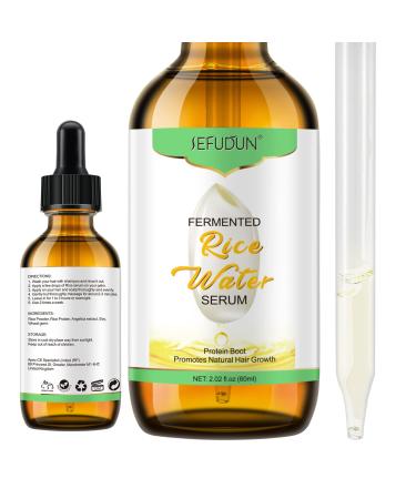 Rice Essential Water Oil for Hair Growth Thickness Strength Shine -100% Pure Natural Leave-in Conditioner for Scalp Dry Split End Moisturizer - Rice Water Oil for Hair Growth&Hair Loss