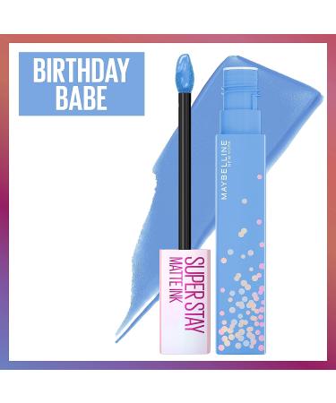 Maybelline Birthday Babe Super Stay Matte Ink Liquid Lipstick 0.17 fl oz - Transfer-Proof, Long-Lasting, Limited Edition Birthday-Cake-Scented Shade - Buy Online on GoSupps.com