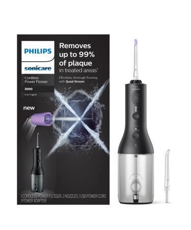 Philips Sonicare Power Flosser 3000 Cordless, Black, HX3806/23