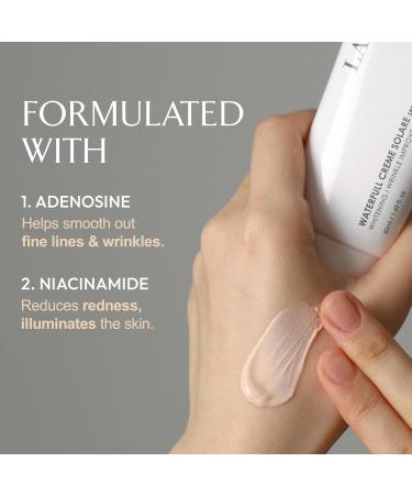 LA MUSE Waterfull Cr me Solare 1.69 fl oz - Natural Tone-Up & Hydrating Glow | Non-Greasy Formula for All Skin Tones | Moisturizes and Protects Skin with a Dewy Radiant Finish for a Fresh Look - Buy Online on GoSupps.com