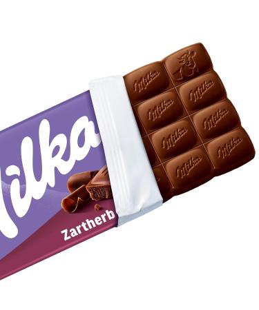 Milka Zartherb 23 x 100g | Premium Dark Alpine Milk Chocolate Bar - International Shipping Available - Buy Online on GoSupps.com
