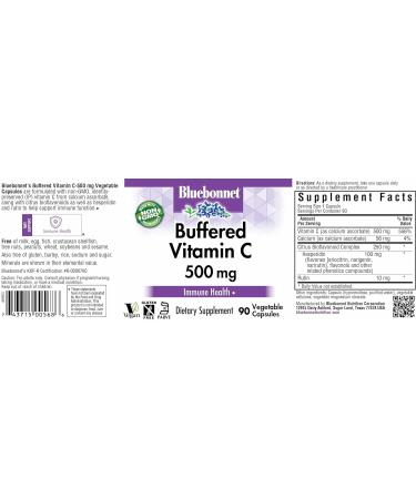 Bluebonnet Buffered Vitamin C 500 mg - 90 Capsules - Buy Online on GoSupps.com