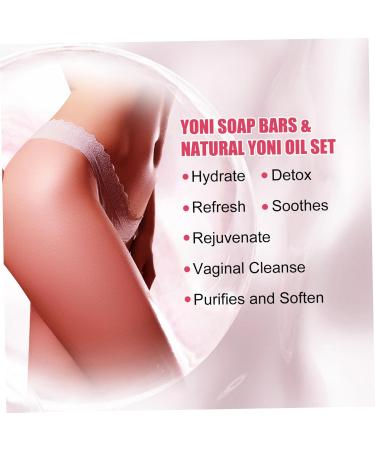 Yoni Soap - 2Pcs Yoni Bar Soap for Women | Natural Moisturizing Feminine Wash | Rose Scent | 100g Odor Eliminator - Buy Online on GoSupps.com