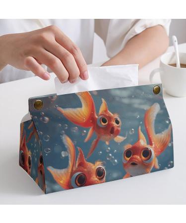 Tissue Box Cover Tissue Box Holder Big Eyes Goldfish Print Tissue Holder Travel Tissue Packs Facial Paper Holder Decorative Holder - Buy Online on GoSupps.com