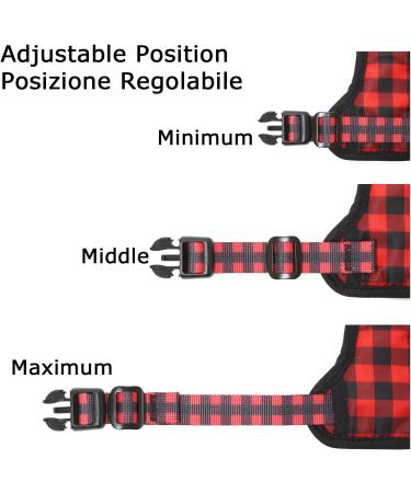Shop Heele No-Pull Dog Harness for Large Dogs Adjustable Breathable & Reflective - XL Black-Red Checkered - Buy Online on GoSupps.com