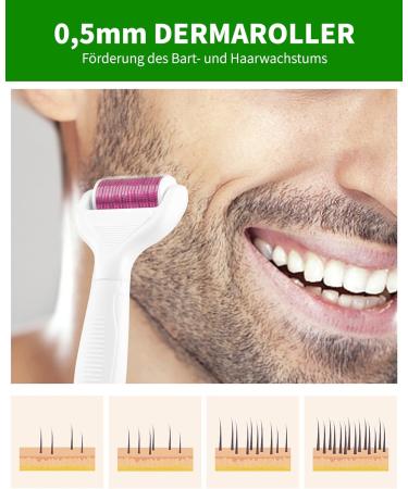 Zitfri 8-in-1 Derma Roller - Microneedling Tool for Body & Facial Care | Anti-Wrinkle Acne & Pregnancy Scar Treatment | Violet Jade Roller - Buy Online on GoSupps.com