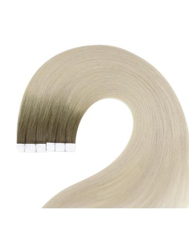 Youngsee Virgin Tape Extensions | Real Hair Balayage 45cm | Invisible Light Brown Ombre Blond | 5pcs 12.5g #9a/10/800 - Buy Online on GoSupps.com