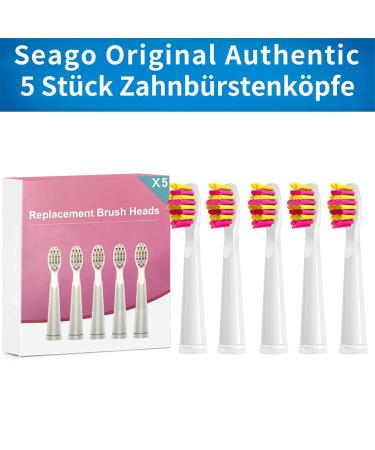 5 Soft Bristle Replacement Brushes for Fairywill D7/D7/507/508/515/117/959 Toothbrush - Compatible Pink Brush Heads - Buy Online on GoSupps.com