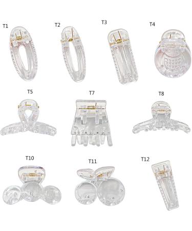 10 Pack Acrylic Hair Pins DIY Hair Accessories Hair Clamp Hair Barrette Clear Hair Grips Acrylic Material For Children DIY Hair Accessories - Buy Online on GoSupps.com