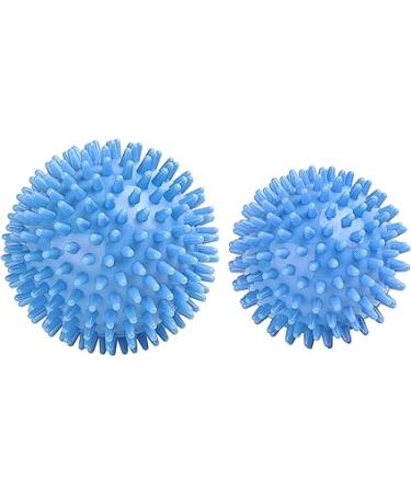 Hard Spiky Massage Ball Pack of 2 Plantar Fasciitis Relief Ball Foot Massage Ball Trigger Point Massager Therapy Balls for Muscle Recovery Myofascial Release Pain Relief (Blue)