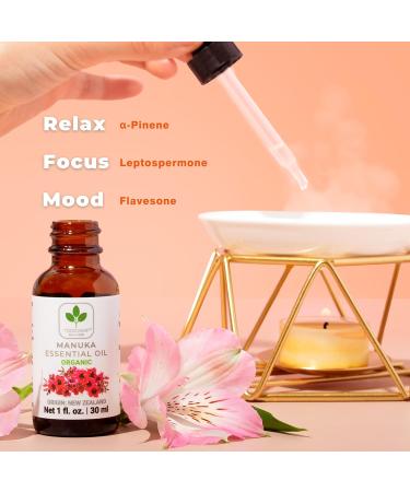 Organic Manuka Oil - 1 fl. oz. Therapeutic Grade Essential Oil for Skin | Medical Grade Manuka Honey Oil - Buy Online on GoSupps.com