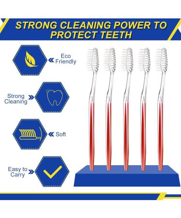 Patelai Individually Wrapped Toothbrush Bulk Disposable Travel Toothbrushes Soft Bristle Tooth Brush Single Pack for Camping Adults Kids Hotels Guest Toiletries 100 Pcs - Red - Buy Online on GoSupps.com