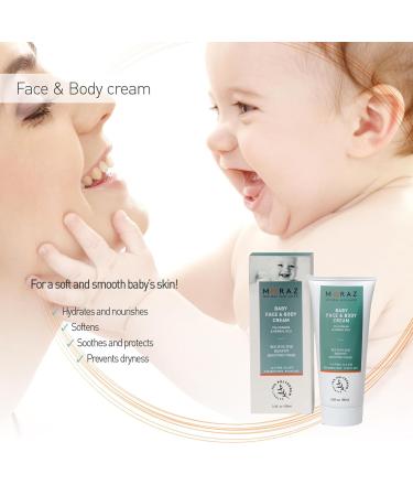 Moraz Baby Face and Body Cream - Soothing Baby Skin Care with Jojoba Oil | 3.4 oz - Prevent Dry Skin & Irritation - Buy Online on GoSupps.com