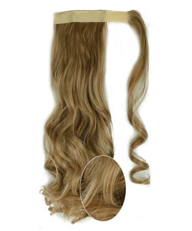 Buy Affordable Light Ash Brown & Bleach Blonde Ponytail Clip-In Hair Extension - Wavy 17 (43cm) - International Shipping Available - Buy Online on GoSupps.com