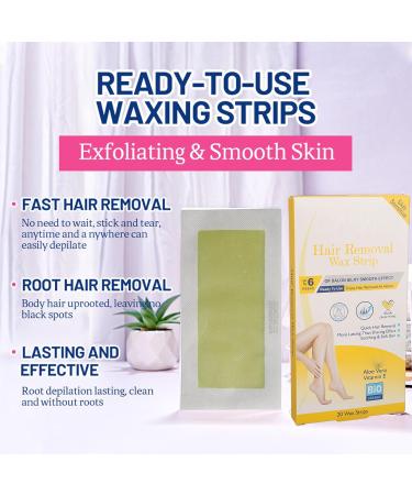 20 Wax Strips for Safe & Easy Hair Removal - Deep Cleaning for Face Arms Legs & Bikini - Mild Formula for Women - Buy Online on GoSupps.com