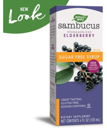 Nature's Way Sambucus Sugar-Free Elderberry Syrup 4 Oz - Immune Support Formula - Buy Online on GoSupps.com
