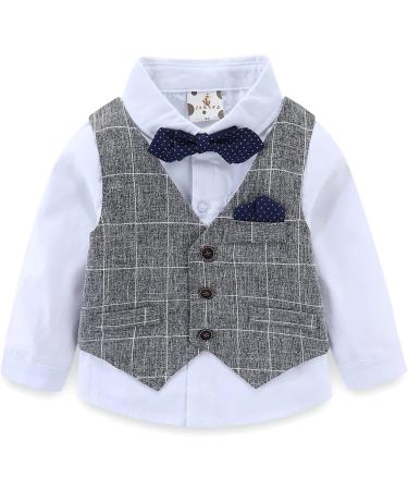 Famuka Baby Boys Gentleman Suits Tuxedo Set in Grey - Size 110 - Buy Online on GoSupps.com