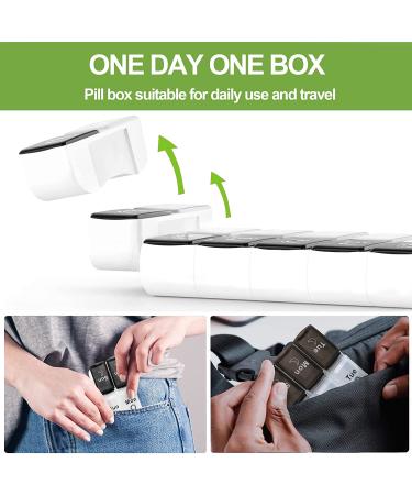 DailyRest 2-Times-a-Day Pill Organizer | Weekly AM PM Pill Box | 7-Day Day Night Medicine Container | Travel Portable Vitamin Case - Buy Online on GoSupps.com
