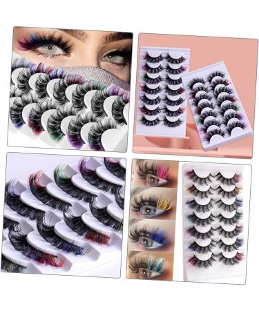 FOMIYES 7 Pairs False Lashes Fake Eyelashes Color Lashes Cosplay Lashes Colored Lash Extensions Eyelashes with Color Colored Eyelashes Lash Clusters Fake Lashes Dense Chemical Fiber Extend - Buy Online on GoSupps.com