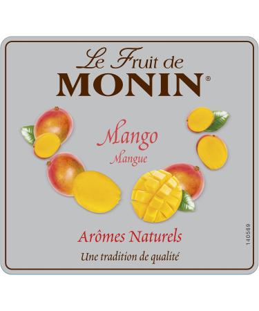 MONIN Mango Fruit Mix Puree 1L - Vegan & Allergen-Free for Cocktails, Smoothies & Mocktails - Buy Online on GoSupps.com