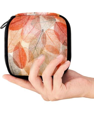 GIAPB Period Bag - Abstract Autumn Leaves Color79 | Sanitary Napkin Storage and Makeup Pouch - Buy Online on GoSupps.com