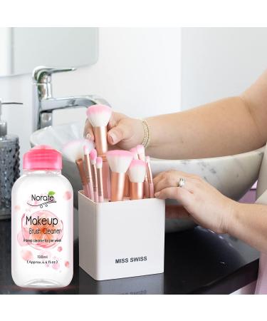 Norate Makeup Brush Cleaner Solution - Gentle Formula for Makeup Brushes, Sponges, and Powder Puffs - 4.4 FL.OZ - Buy Online on GoSupps.com