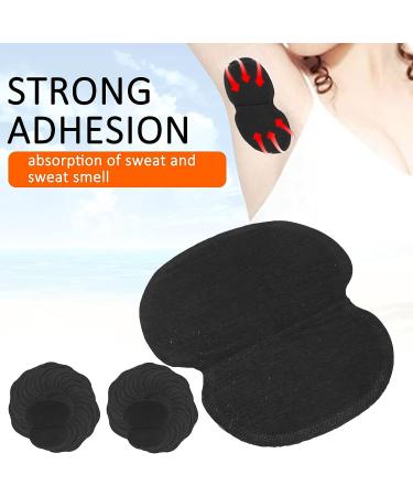 60Pcs Underarm Sweat Pads | Adhesive Absorbing Armpit Shields for Women and Men - Black - Buy Online on GoSupps.com