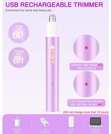 UTOTEBAG 3 in 1 Rechargeable Nose Hair Trimmer for Women - Painless Ear Eyebrow & Body Hair Removal Tool - Buy Online on GoSupps.com