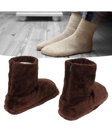 Buy Electrically Heated Washable Shoes - USB Heated Boots for Men & Women | Adjustable Temperature Soft & Comfortable | Keep Your Feet Warm (Brown) - Buy Online on GoSupps.com