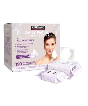Kirkland Signature Daily Facial Towellettes  4.53 Pound 150 Count (Pack of 1)