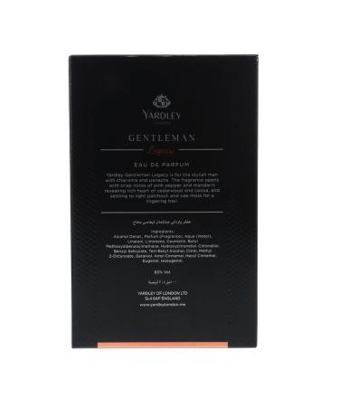 NC 3.4 oz Eau De Parfum Spray Cologne for Men Yardley Gentleman Legacy Eau De Parfum Spray By Yardley London &Value for money& - Buy Online on GoSupps.com
